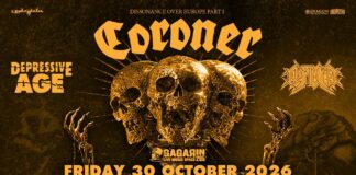 Οι Coroner ζωντανά στην Αθήνα τον Οκτώβριο (Δελτίο Τύπου)