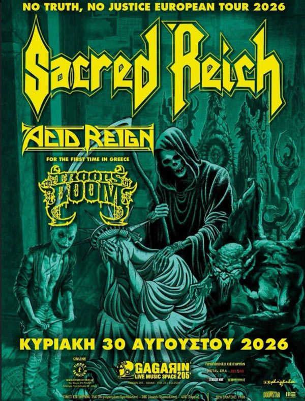 Sacred Reich, Acid Reign, The Troops Of Doom @Gagarin205, 30/8/2026